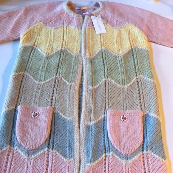 LoveShackFancy Pastel Chunky Knit Long Cardigan - Picture 6 of 14